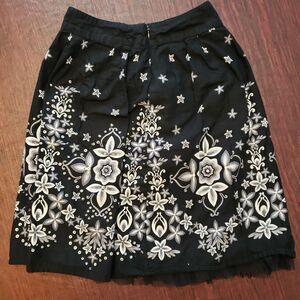 Girls Justice Blue Floral Sequin Skirt Sz 7
